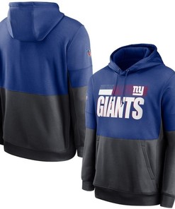 New York Giants Nfl 2020 Blue And Grey Hoodie Jersey