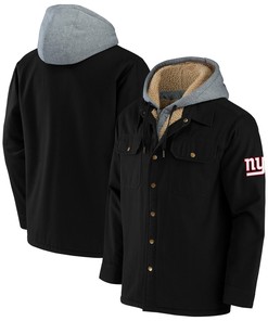 New York Giants Nfl X Darius Rucker Collection By Canvas Full-zip Hoodie - Black