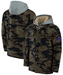 New York Giants Nfl X Darius Rucker Collection By Canvas Full-zip Hoodie - Camo
