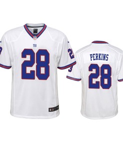 New York Giants Paul Perkins White Color Rush Game Jersey