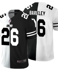 New York Giants Saquon Barkley #26 Nfl 2020 Black And White Jersey