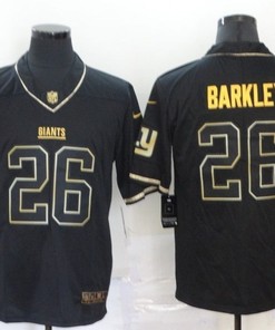 New York Giants Saquon Barkley #26 Nfl 2020 Black Blue Jersey