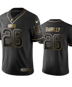 New York Giants Saquon Barkley Black Golden Edition 2019 Vapor Untouchable Limited Jersey - Mens