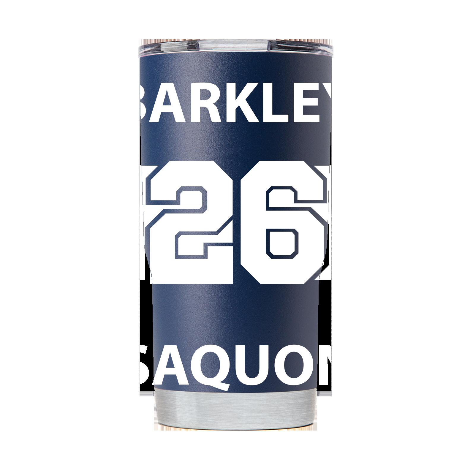 New York Giants Saquon Barkley Navy Tumbler - New York Giants Saquon Barkley Navy Tumbler - Show Your Giants Pride