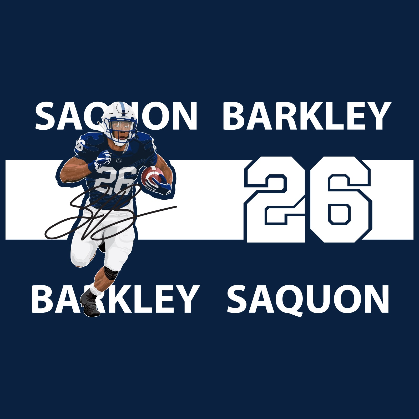 New York Giants Saquon Barkley Navy Tumbler - New York Giants Saquon Barkley Navy Tumbler - Show Your Giants Pride