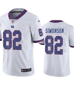 New York Giants Scott Simonson White Nike Color Rush Limited Jersey