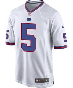 New York Giants Tyrod Taylor 5 Alternate Game Jersey - White Jersey