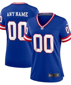 New York Giants Women's Classic Custom 00 Game Jersey - Royal
