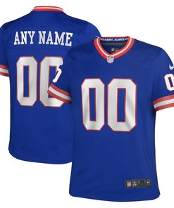 New York Giants Youth Classic Custom 00 Game Jersey - Royal