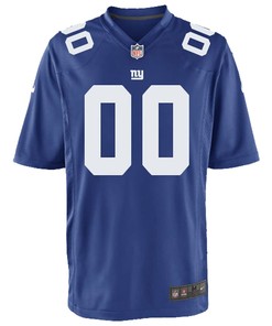 New York Giants Youth Custom 00 Game Jersey - Royal