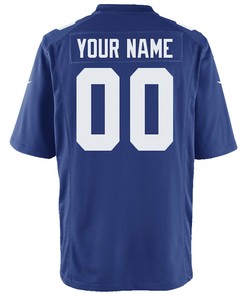 New York Giants Youth Custom 00 Game Jersey - Royal