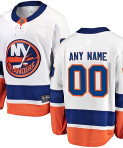 New York Islanders Fanatics Branded Away Breakaway Custom Jersey White Custom Jerseys Nhl
