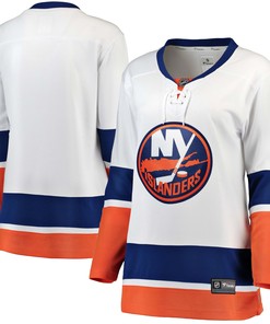 New York Islanders Fanatics Branded Womens Away Breakaway Jersey - White Nhl