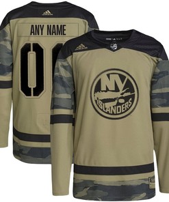 New York Islanders Military Appreciation Team Custom Practice Jersey - Camo