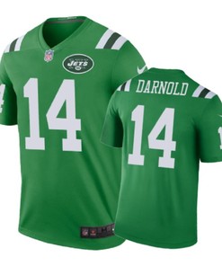 New York Jets #14 Sam Darnold Nike Color Rush Green Jersey