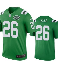 New York Jets #26 Leveon Bell Green Color Rush Legend Jersey - Men