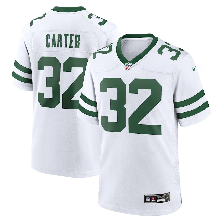 New York Jets #32 Michael Carter Legacy Player Game Jersey - White