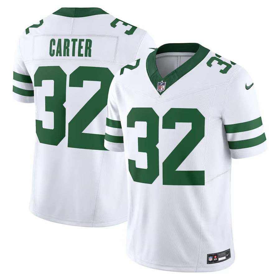 New York Jets #32 Michael Carter Legacy Vapor Fuse Limited Jersey - White