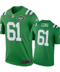 New York Jets #61 Spencer Long Nike Color Rush Green Jersey