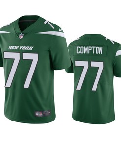 New York Jets #77 Tom Compton Green Vapor Untouchable Limited Jersey - Mens