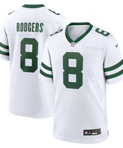 New York Jets #8 Aaron Rodgers Legacy Player Game Jersey - White