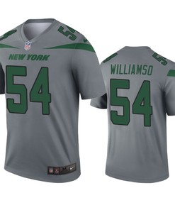 New York Jets Avery Williamson Gray Inverted Legend Jersey