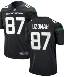 New York Jets C.J. Uzomah 87 Alternate Game Jersey - Stealth Black Jersey