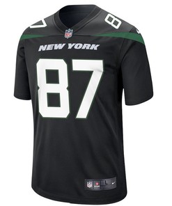 New York Jets C.J. Uzomah 87 Alternate Game Jersey - Stealth Black Jersey