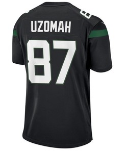 New York Jets C.J. Uzomah 87 Alternate Game Jersey - Stealth Black Jersey