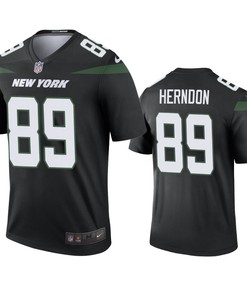 New York Jets Chris Herndon Black 2019 Color Rush Legend Jersey - Mens
