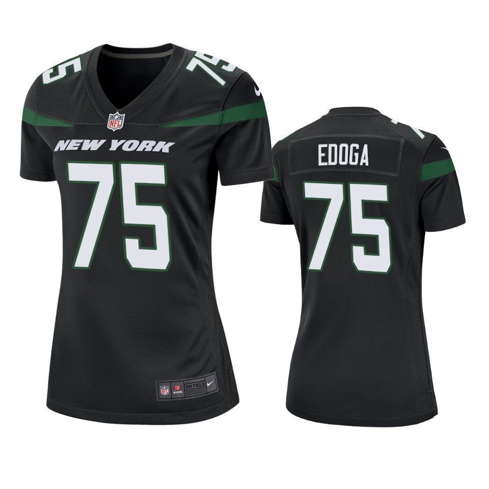 New York Jets Chuma Brandedoga 2019 Nfl Draft Black Game Womens Jersey