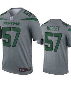 New York Jets C.j. Mosley Gray Inverted Legend Jersey