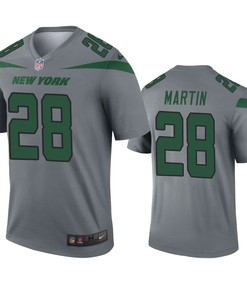 New York Jets Curtis Martin Gray Inverted Legend Jersey