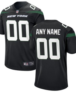 New York Jets Custom Game Jersey - Black Custom Jerseys Nfl