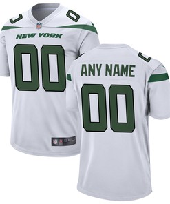 New York Jets Custom Game Jersey White Custom Jerseys Nfl
