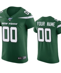 New York Jets Custom Green 100th Season Vapor Elite Jersey