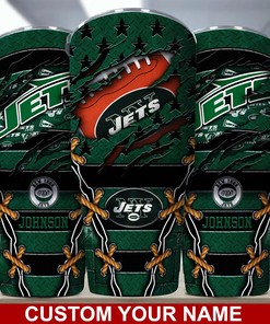 New York Jets Custom Name Tumbler for Fans