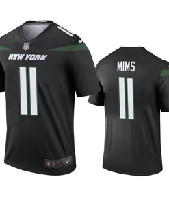 New York Jets Denzel Mims Black Color Rush Legend Jersey
