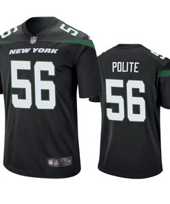 New York Jets Jachai Polite 2019 Nfl Draft Black Game Jersey