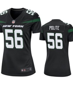 New York Jets Jachai Polite 2019 Nfl Draft Black Game Womens Jersey
