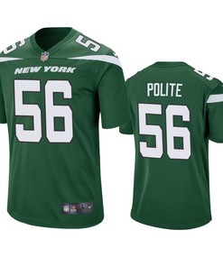 New York Jets Jachai Polite 2019 Nfl Draft Green Game Jersey