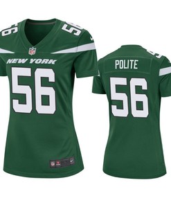New York Jets Jachai Polite 2019 Nfl Draft Green Game Womens Jersey
