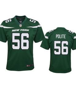 New York Jets Jachai Polite 2019 Nfl Draft Green Game Youth Jersey