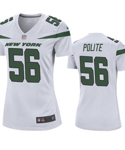 New York Jets Jachai Polite 2019 Nfl Draft White Game Womens Jersey