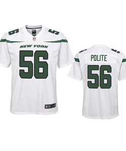 New York Jets Jachai Polite 2019 Nfl Draft White Game Youth Jersey