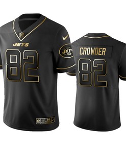 New York Jets Jamison Crowder Black 2019 Vapor Limited Golden Edition Jersey