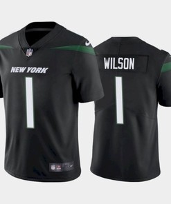 New York Jets Kyle Wilson #1 2021 Draft Nfl Stealth Black Jersey For Fans