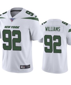 New York Jets Leonard Williams White 100th Season Vapor Limited Jersey