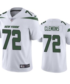 New York Jets Micheal Clemons 72 White Vapor Limited Jersey
