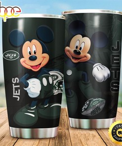 New York Jets NFL And Mickey Mouse Disney Football Teams Big Logo Gift For Fan Travel Tumbler - Official NFL Fan Tumbler